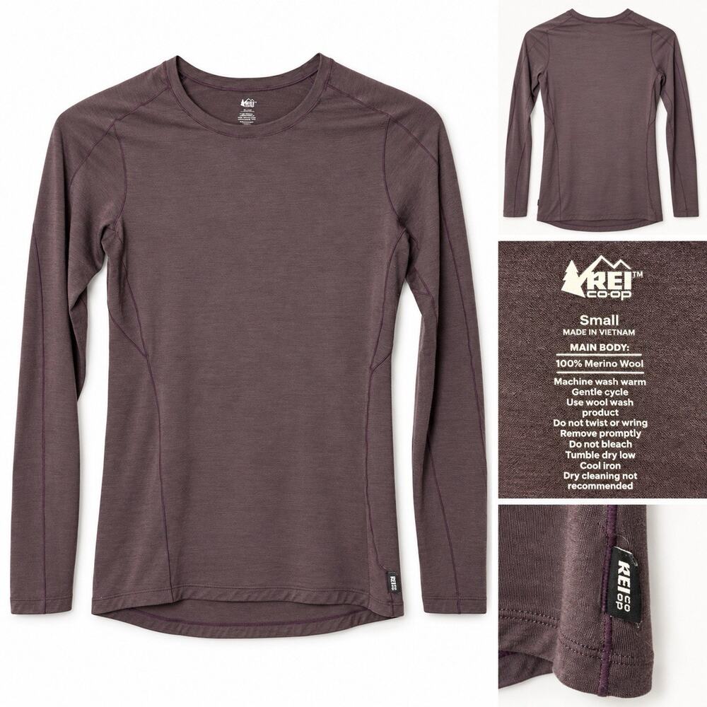 REI Co-op Women’s Small 100% Merino Wool Base Layer Long Sleeve Top